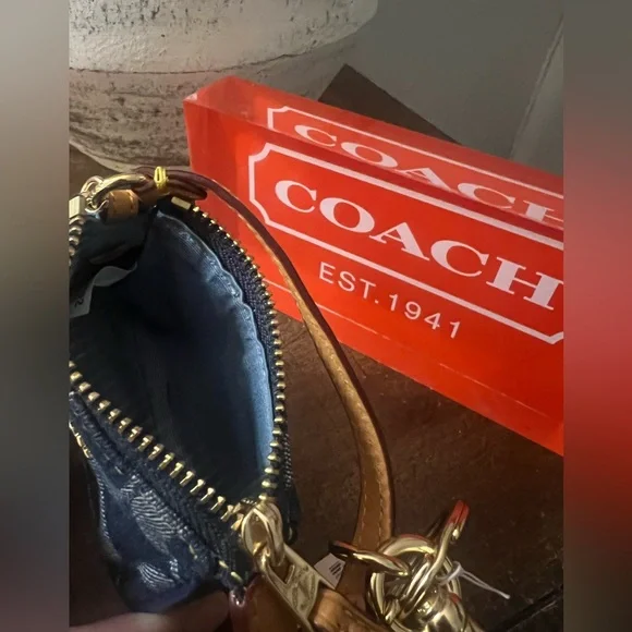 Coach Mini Nolita Denim Bag Charm (NWOT) - Picture 5 of 8